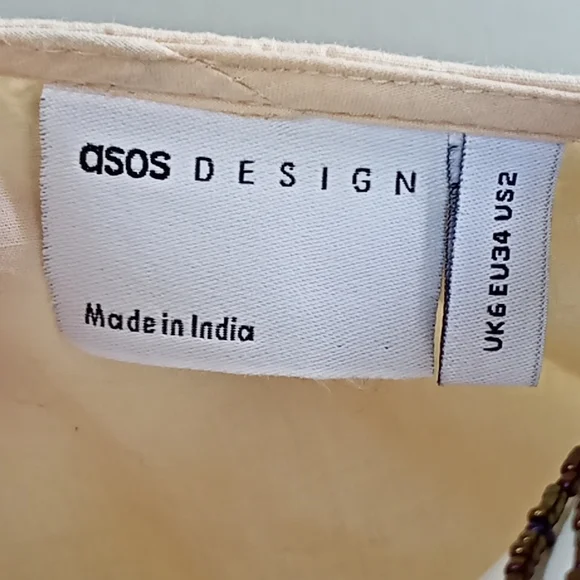 ASOS design cream coloured dress - Picture 7 of 7